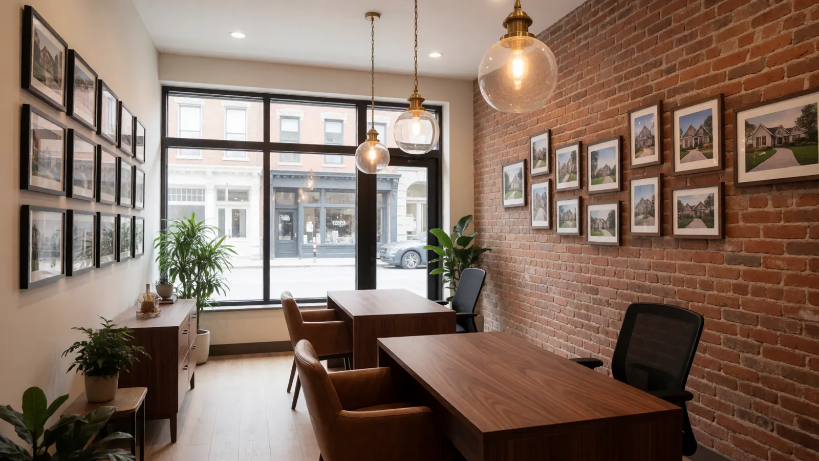 Interior of the Woodside Real Estate Co. office on 61st Street in Woodside, NY